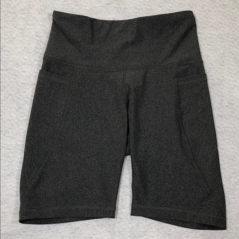 Old Navy Active Women's Grey High-Waisted Bike Shorts Sz S (A1)